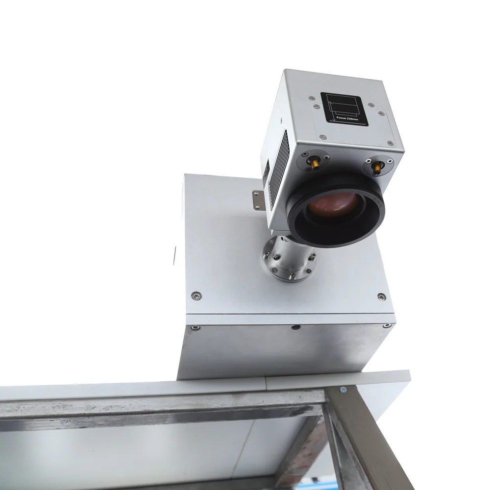 آلة الوسم بالليزر 20W-50W للزجاجة البلاستيكية طباعة ثاني أكسيد الكربون طابعة رقم التاريخ للزجاجة البلاستيكية