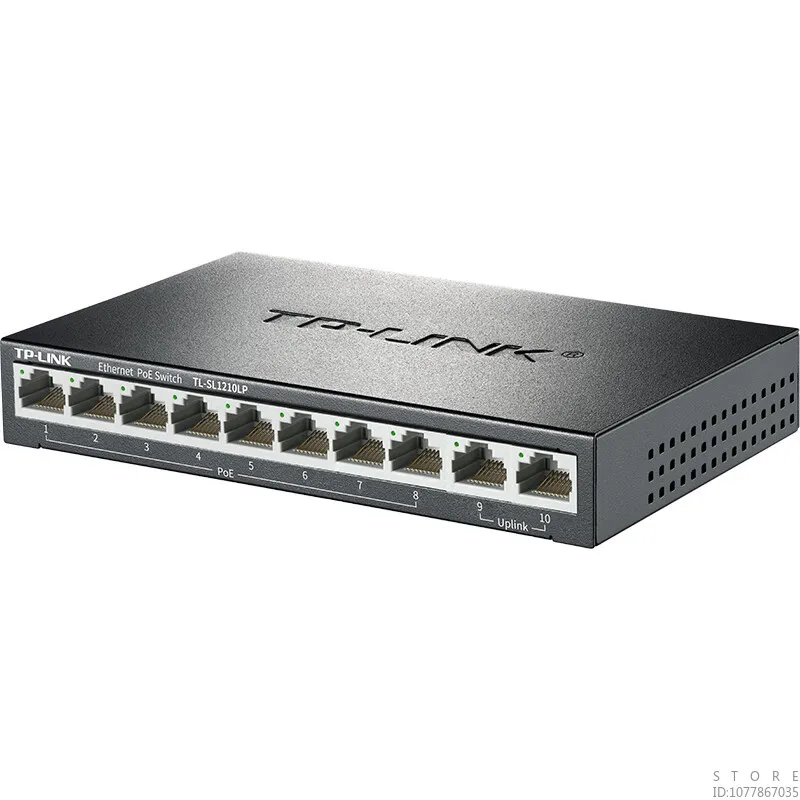 Imagem -03 - Tp-link-dual Gigabit Uplink Poe Switch Shell de Aço Monitoramento Doméstico Divisor de Linha de Rede Portas 100m Tl-sl1210lp