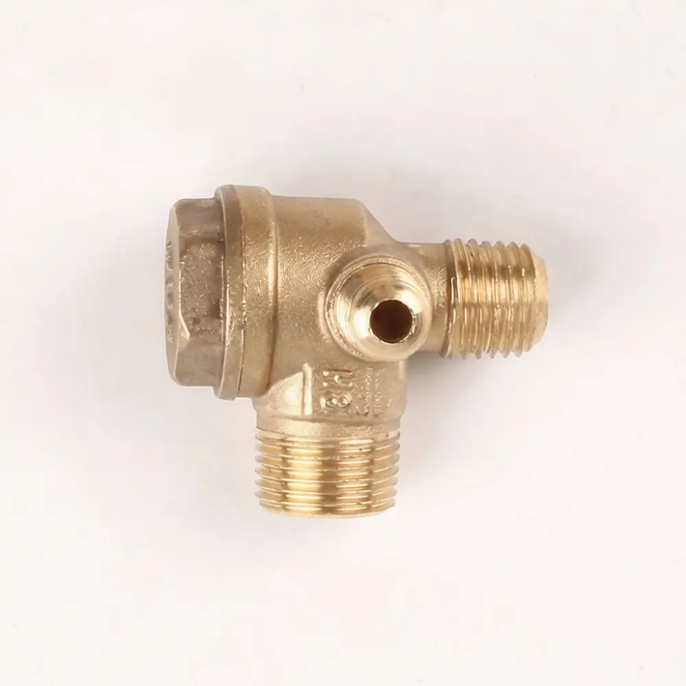 Oil Free Air Compressor One Way Valve Brass Zinc Alloy Connector Spare Part For Pneumatic Tools Air Flow Control