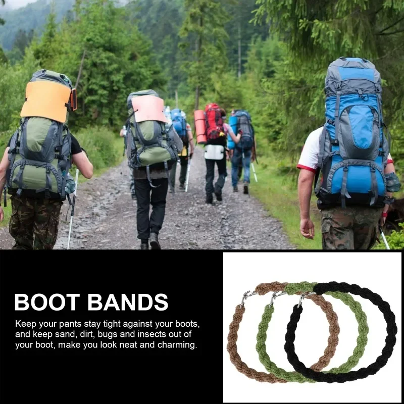 Outdoor Boot Straps Camping Bands Elastic Portable Blousing Rope for Leggings Trousers Heavy Duty Bungee Cord Style Outdoor
