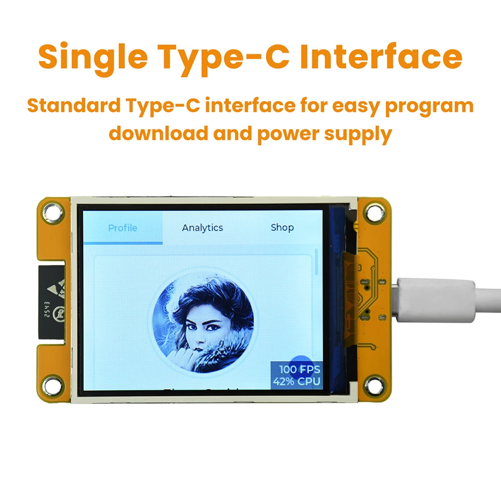 2,8-Zoll ESP32 WiFi BT Entwicklungsboard 240x320 Farbbildschirm ST7789-Treiber Intelligentes Display ESP32-32E Modul Onboard – Detail 6