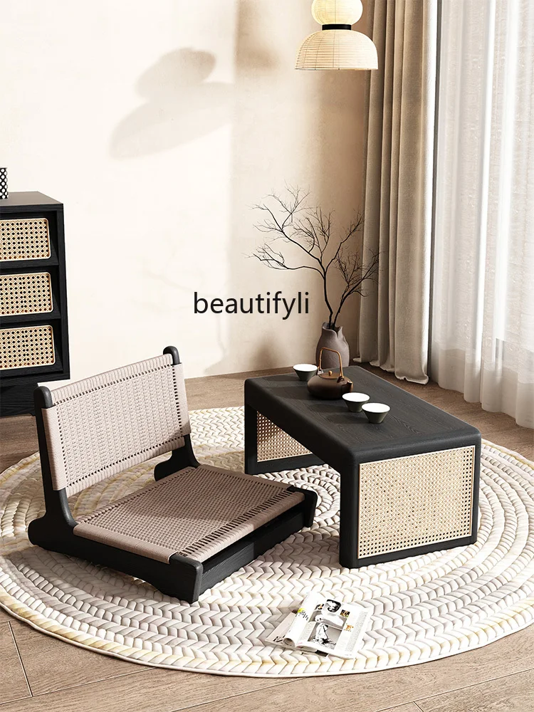 Japanese Tea Chair Rattan Tatami Seat Washitsu Chairs Bay Window Chair Lazy Bone Chair