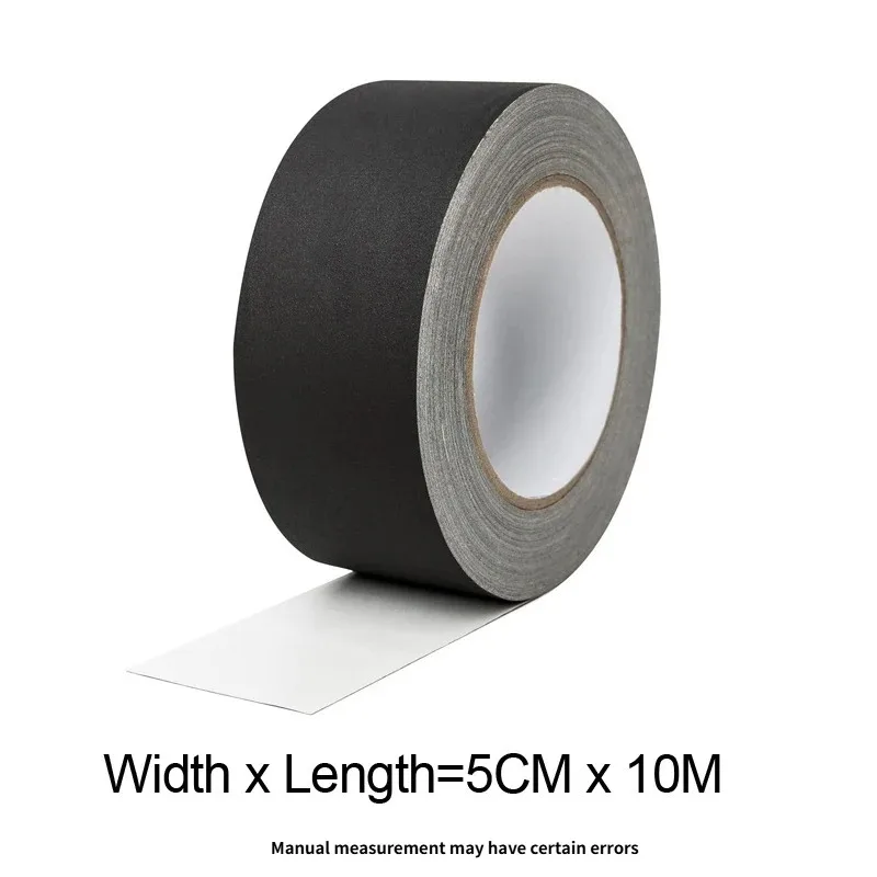 Non-Reflective Multipurpose Water Resistant Floor Tape for Electrical Cord Black Tape Premium Grade Heavy Duty Gaffer Tape