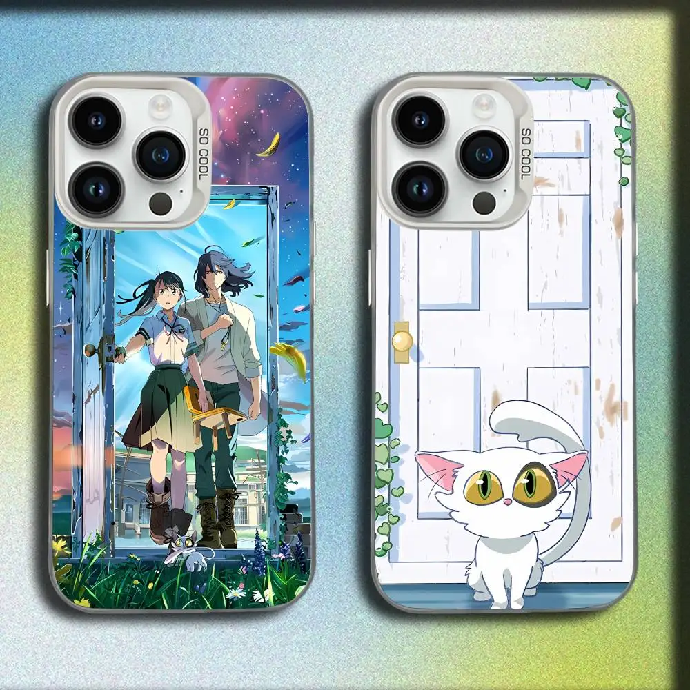 S-Suzume Anime Phone Case For iPhone 17,16,15,14,13,12,11,Pro,Max,Plus,E,SE4,Air,Mini White IMD Box