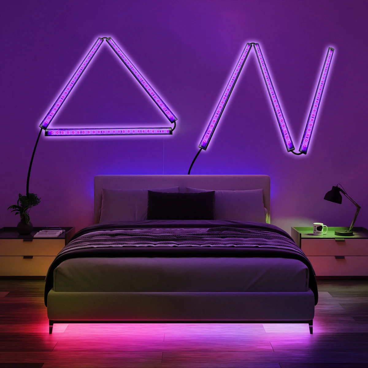 1/2/3 حزمة ضوء أسود للأشعة فوق البنفسجية LED أنبوب مصباح الأشعة فوق البنفسجية، تركيبات الإضاءة السوداء، ضوء خلفية جدار المرحلة. عيد الهالوين، حفلة عيد ميلاد.