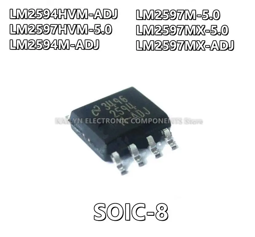 5Pcs/lot LM2594HVM-ADJ 2594H LM2597HVM-5.0 2597H LM2594M-ADJ 2594M LM2597M-5.0 2597M LM2597MX-5.0  LM2597MX-ADJ SOIC-8