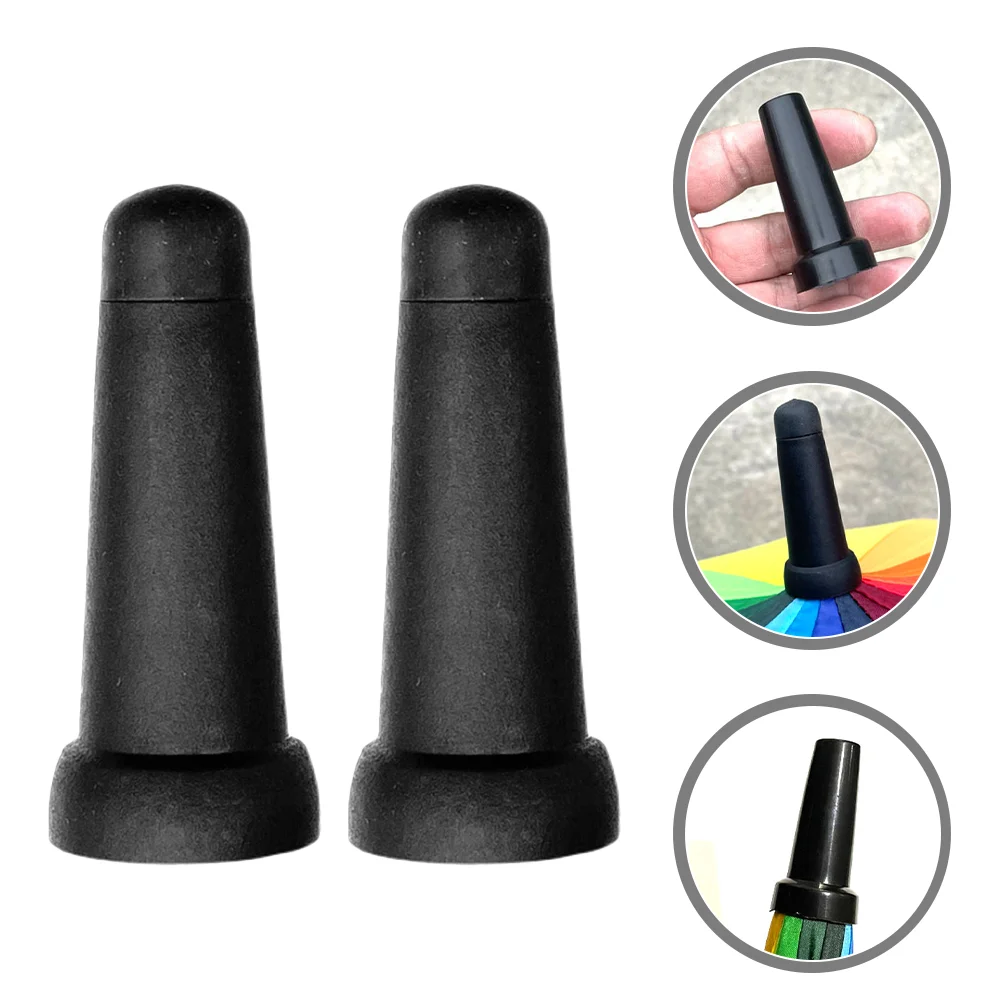 2 Pcs Cane Umbrella Accessories Tip Caps Repair Trekking Pole Tips Door Handles Supply Tops Protector Swing