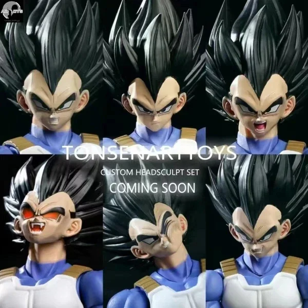 Dragon Ball Z Tonsenarttoys Vegeta Heads Anime Figure Super Saiyan Primitive Prince Berserker Action Figures Model Doll Toy Gift