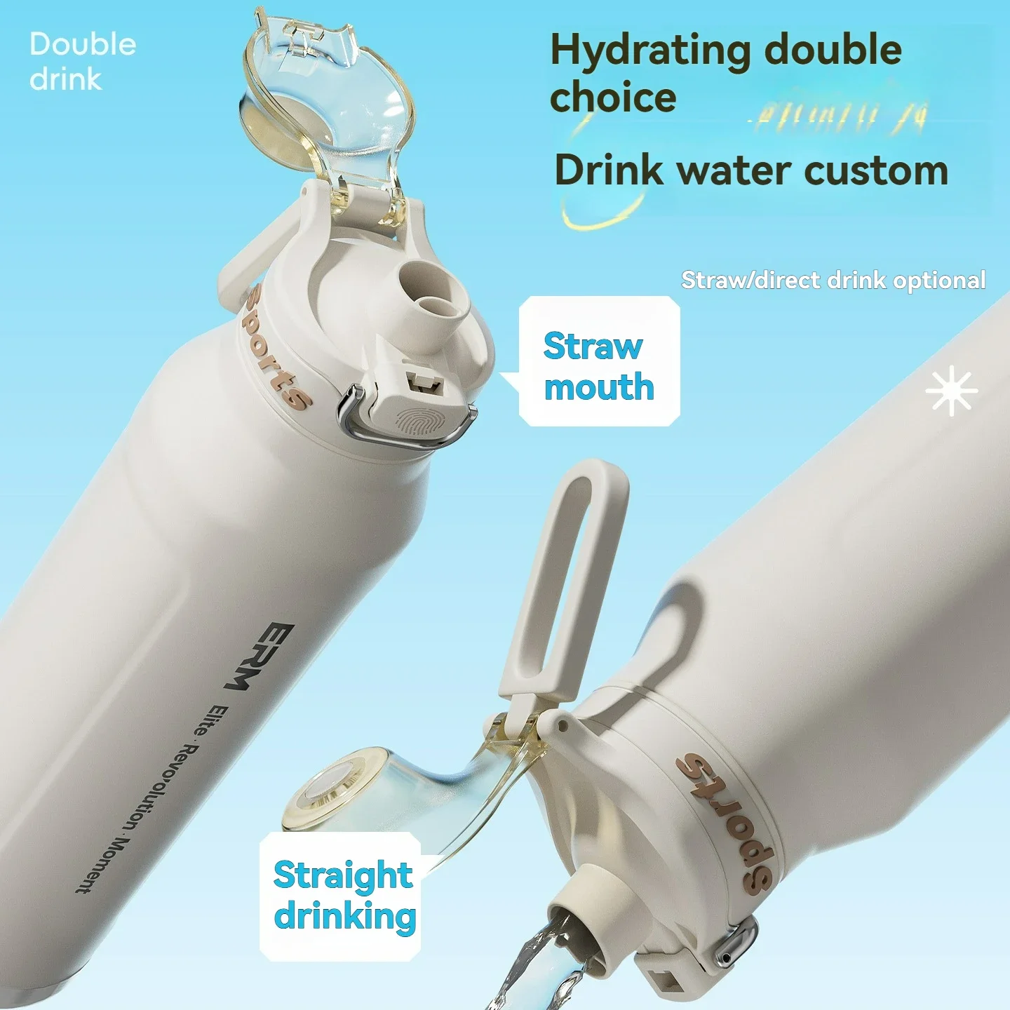 

Термос для воды 0.7-1.5 л, из нержавеющей стали, вакуумный, сохраняет холод и тепло, для кофе, портативный, для спорта и тренажерного зала, подарок