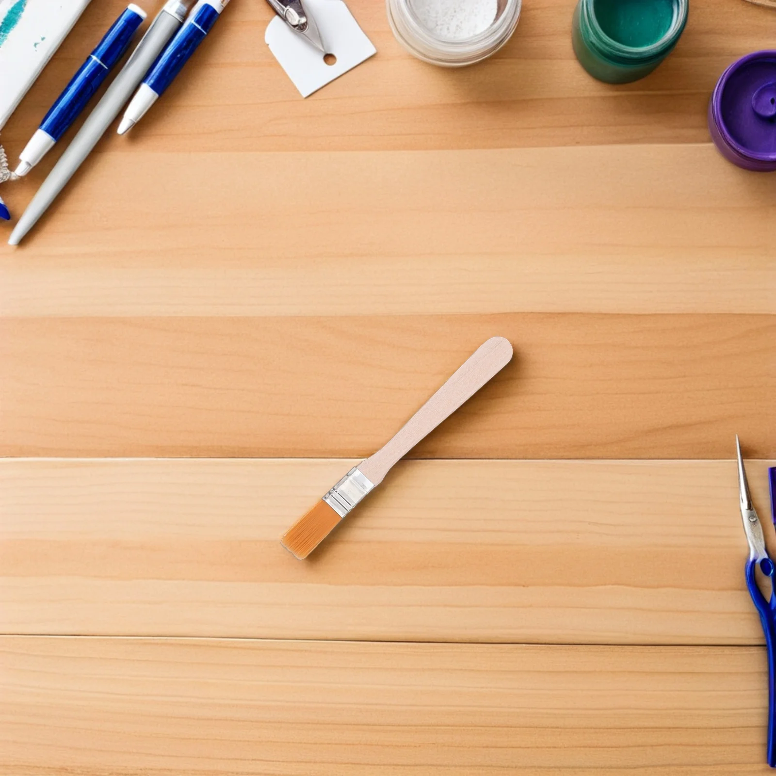 

36Pcs Nylon Paint Brush Set Wood Handle Flat Paddle Brushes Furniture Cabinets Walls Ceilings Fences Edge Painting Tool