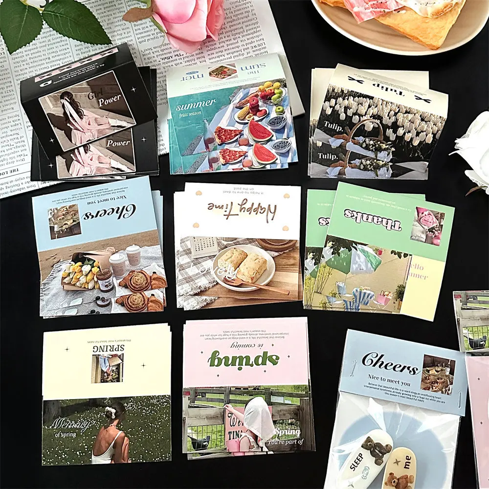 مجموعة مواد تغليف بطاقات ظهر الرأس العصرية ، بطاقة أسفل المجوهرات ، بطاقة تحية بريدية ، 20 مجموعة #3