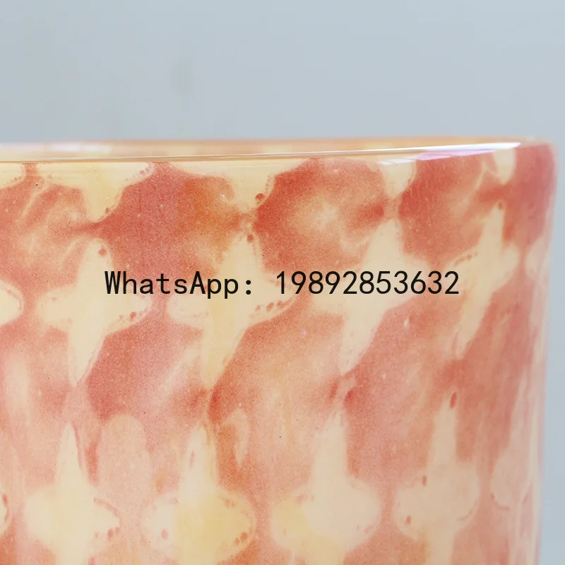 

Простая и стильная большая ваза из витражного стекла для цветов, украшение для обеденного стола, столешницы, домашнего декора.