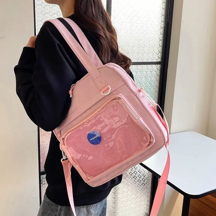Japanese Style Kawaii Itabag for Dolls Large Handbags New Nylon School Bags for Teenage Girls Tote Shoulder Bag JK Crossbody Bag