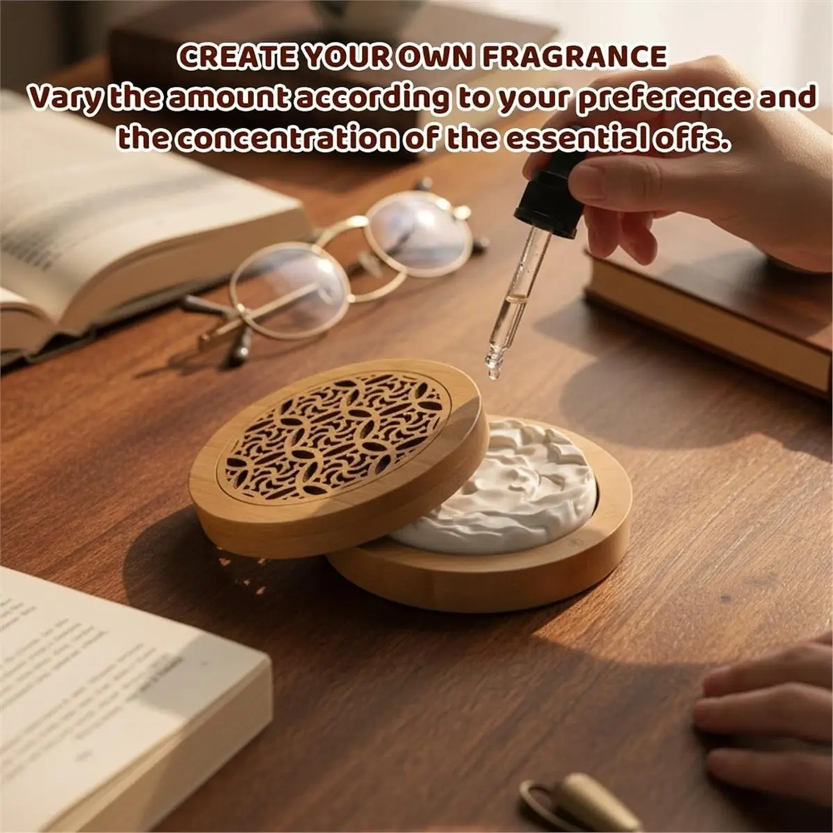 PHONE&GEAR 4Pcs Aroma Box Set, Passive Diffuser, Box Diffuser Just Drop in Essence Suitable for Meditation Space and Home Fragr