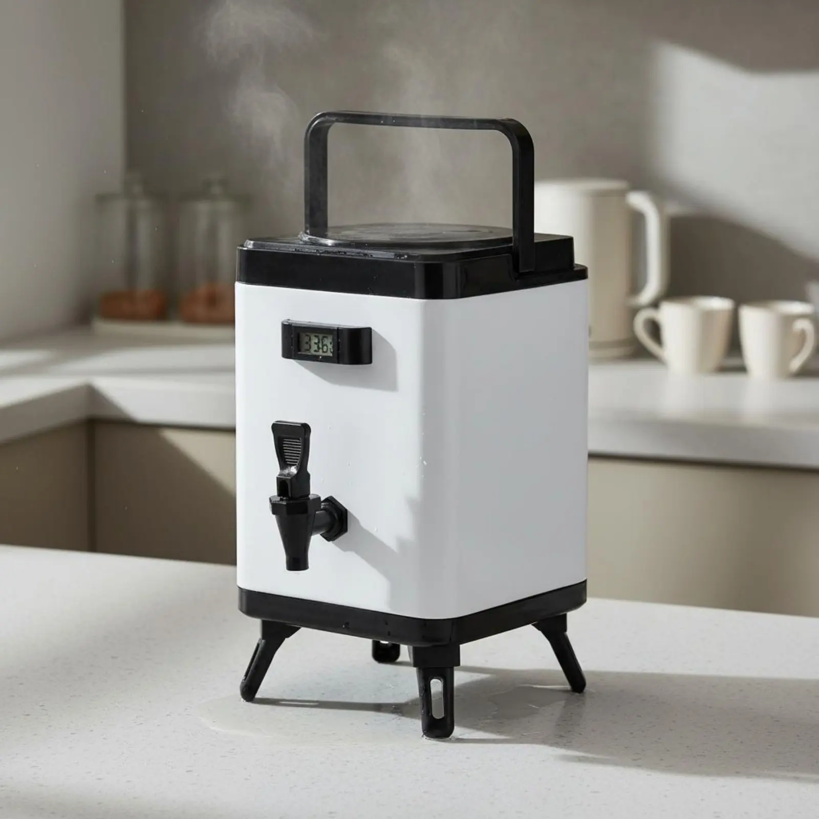

Milk Tea Container Large Capacity Square Beverage Dispenser Insulated Beverage Dispenser Leak-Resistant Design