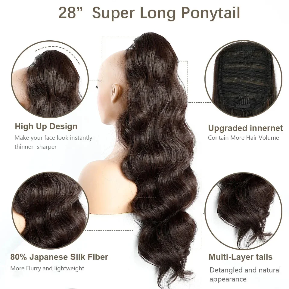 Thumbnail 2 - #46 Latest Synthetic Drawstring Ponytails Offers