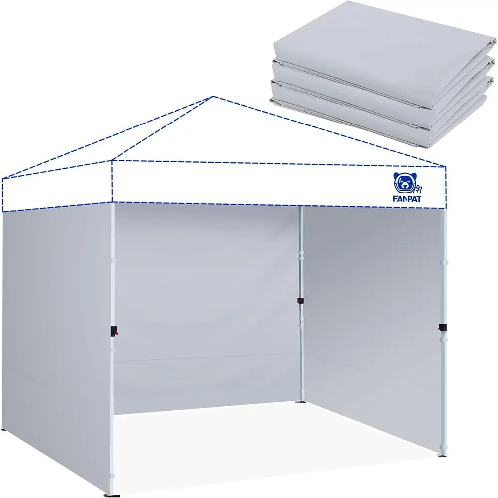 

3-Piece 10x10 Waterproof Gray Tent Sidewalls with 99% UV Protection