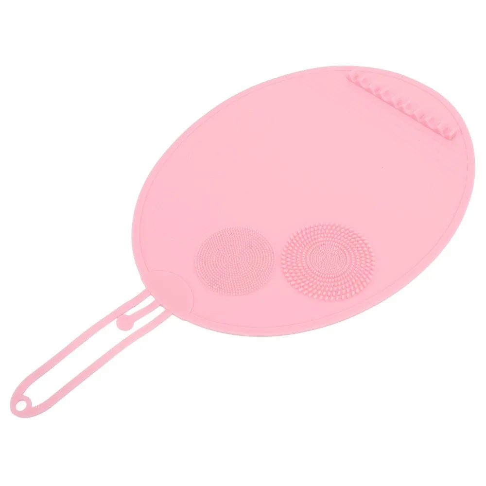 Silicone Material Silicone Brush Cleaning Mat Large Size Portable Design Makeup Brush Cleaner Pad Multi Textures Versatile Tool