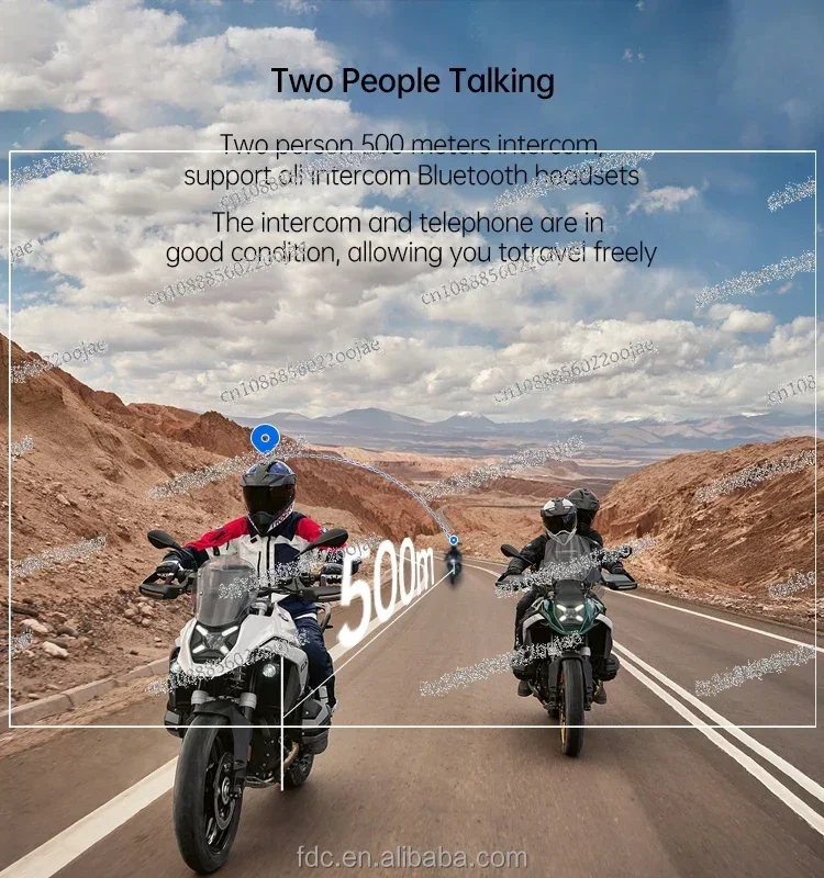 New Model  R3 Pro with 2K Camera Recorder 2-6 Riders 1000M Motorcycle wireless Bluetooth Intercom Helmet Headset