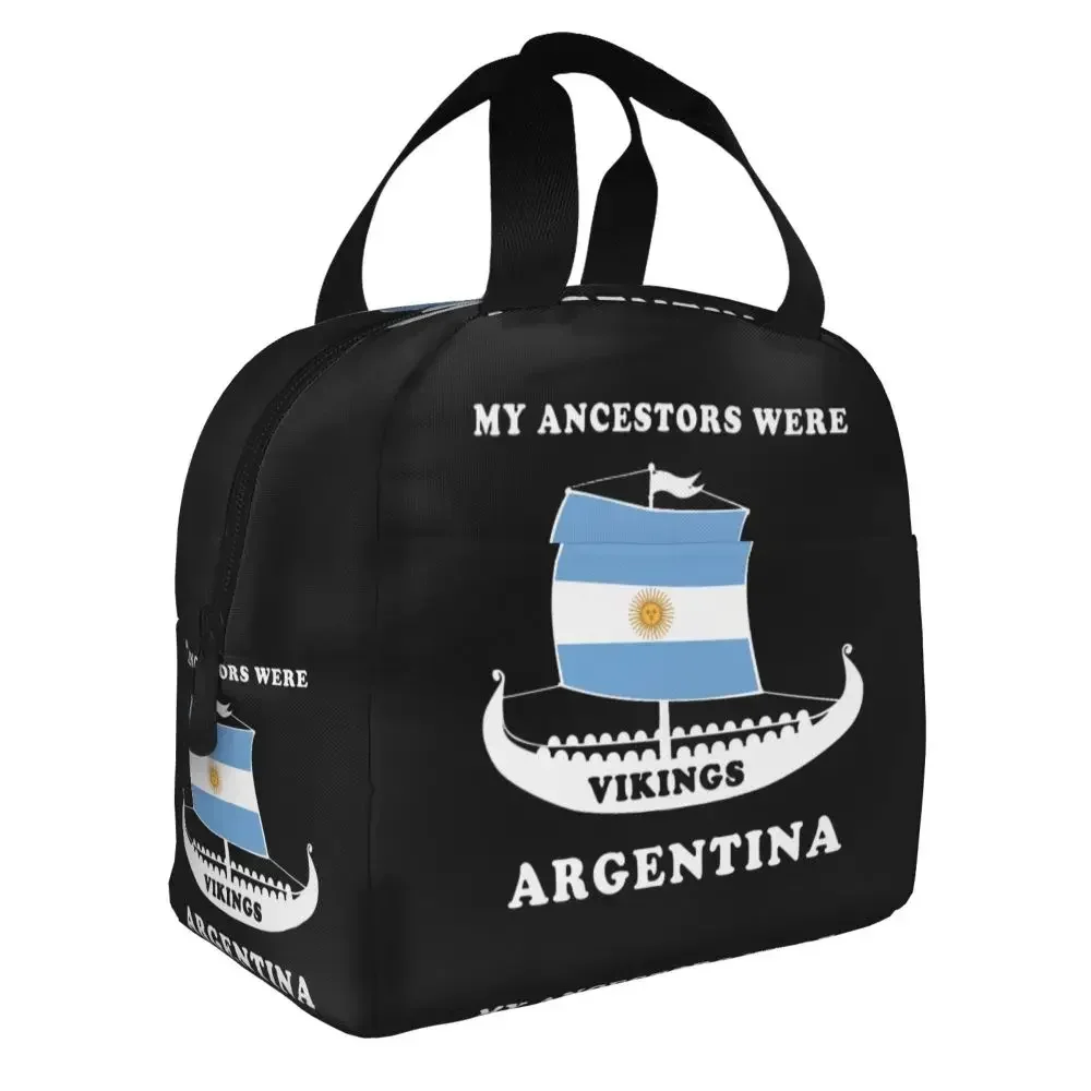 Argentina Flag Lunch Bag For Women Portable Thermal Insulated Argentine Football Gift Lunch Box Picnic Multifunction Food Tote