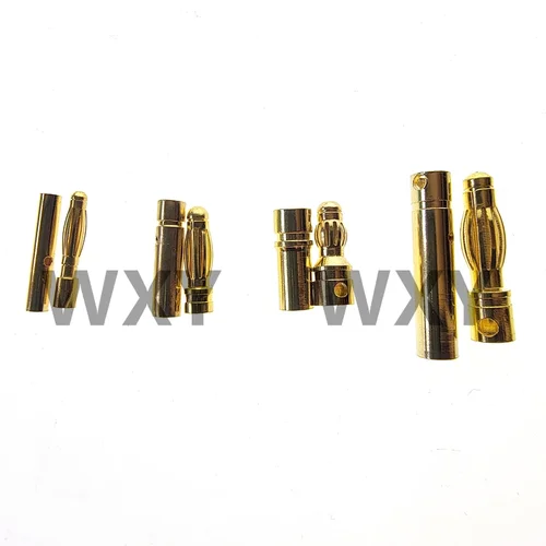 Imagen 2 del producto 5/10 pares 2MM 3MM 3,5 MM 4MM 5mm 5,5mm 6mm 8mm chapado en oro macho hembra conector tipo bala Banana para Motor de batería ESC
