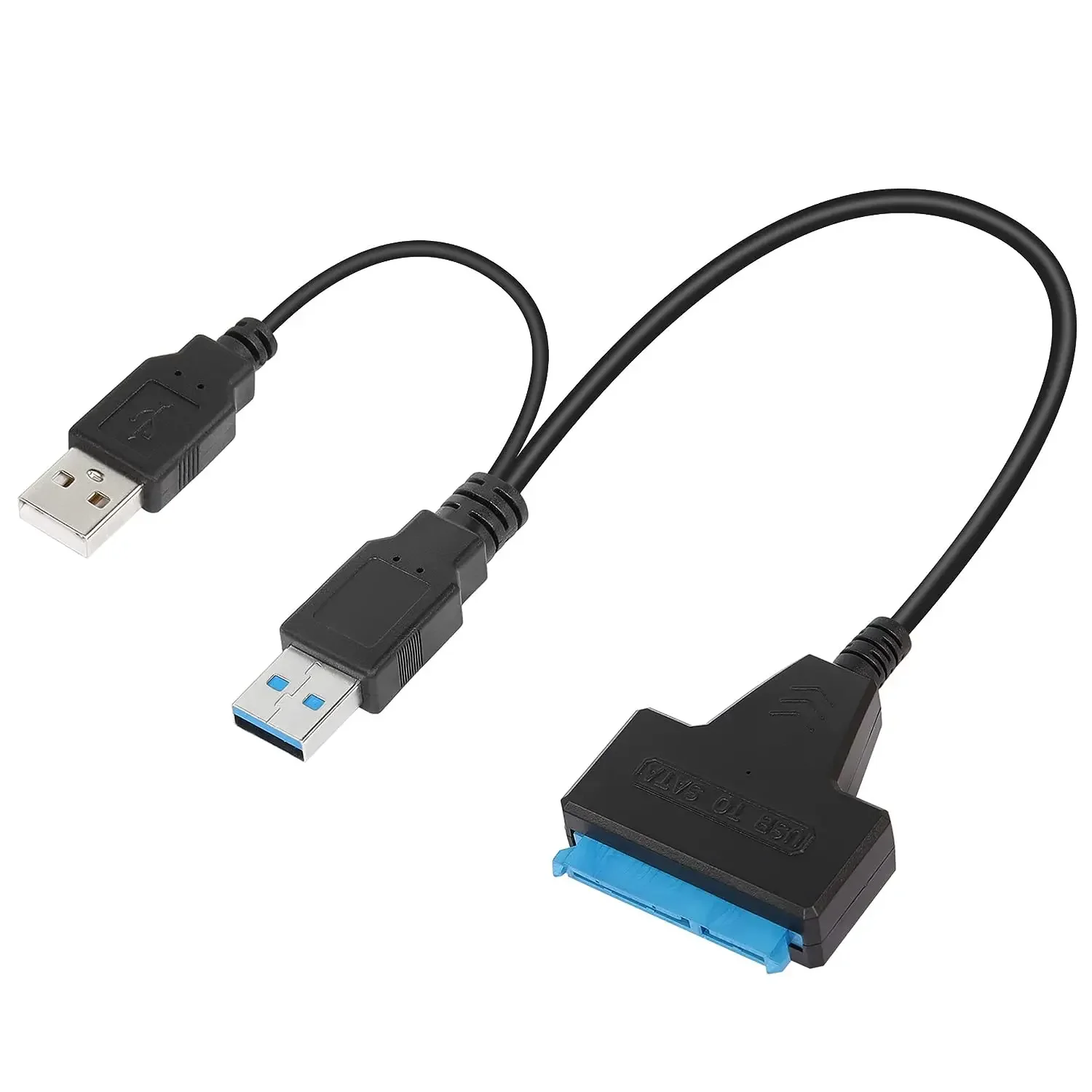 USB 3.0 ถึง SATA III อะแดปเตอร์ฮาร์ดไดรฟ์ SATA to USB 3.0 Converter สําหรับ 2.5 นิ้ว SSD และ HDD Dual USB 12 V/2A DC Power Port