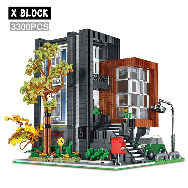 

MOC-107015 Creative Expert 'HEA-ON-JEA' Villa Modular City Architecture Building Blocks Model Street View Sets Kid Toy Boys Gift