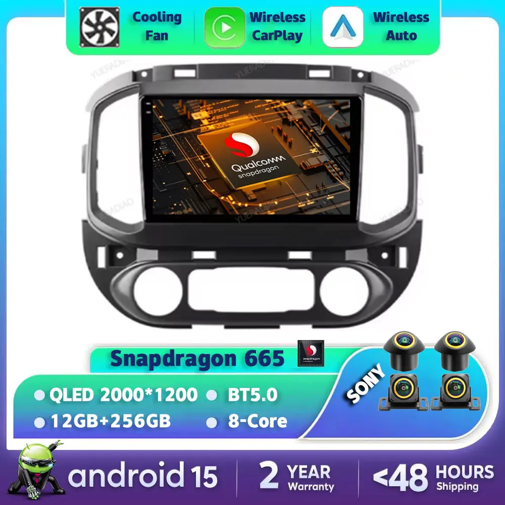 

Автомобильное радио Android 15 для Chevrolet Colorado Sierra GMC 2014-2018 QLED GPS NAVI Qualcomm Мультимедийный стерео видеоплеер 2DIN BT