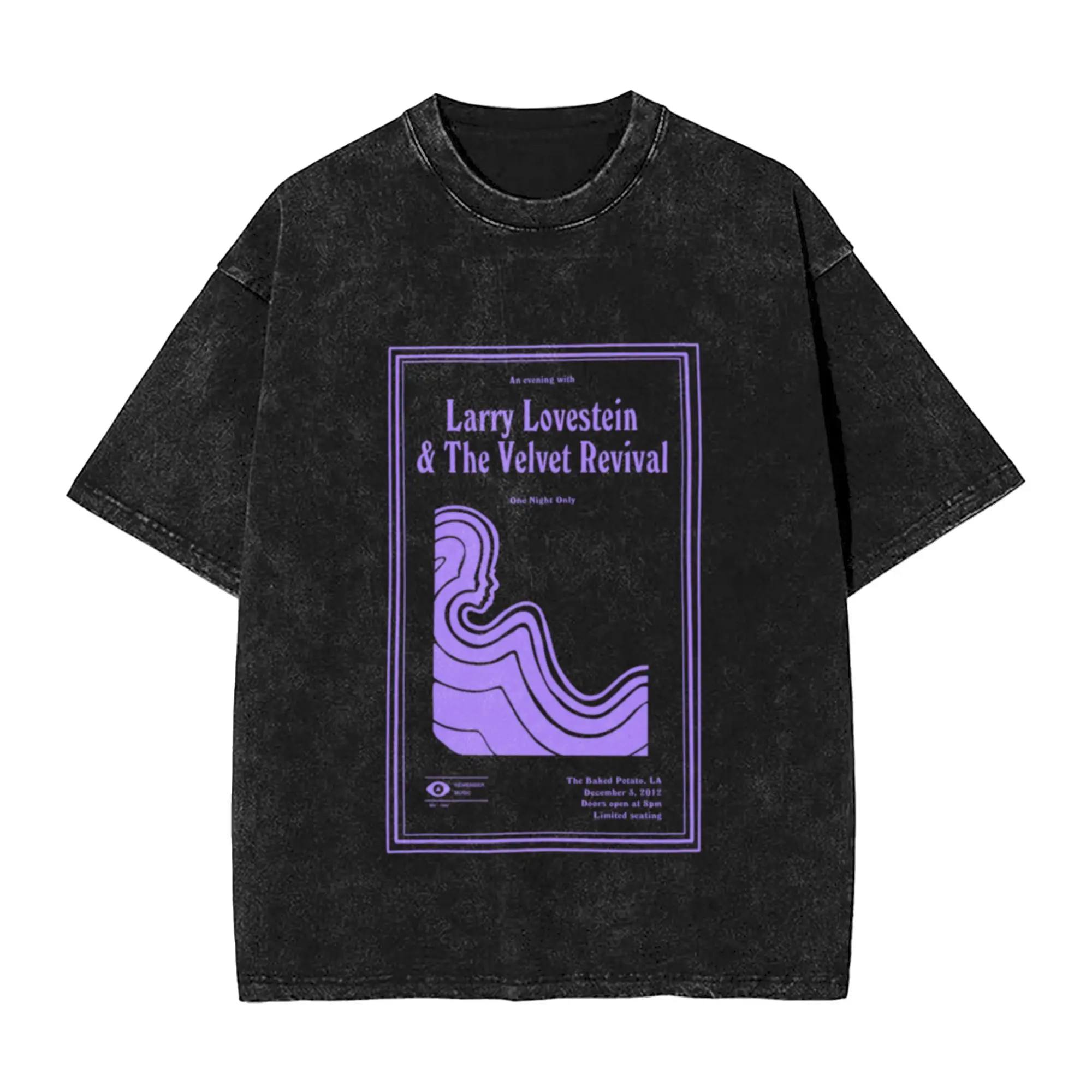 Larry Lovestein   The Velvet Revival Classic Chic A Washed T Shirt Men's Women's Oversized Cotton Tees Tops