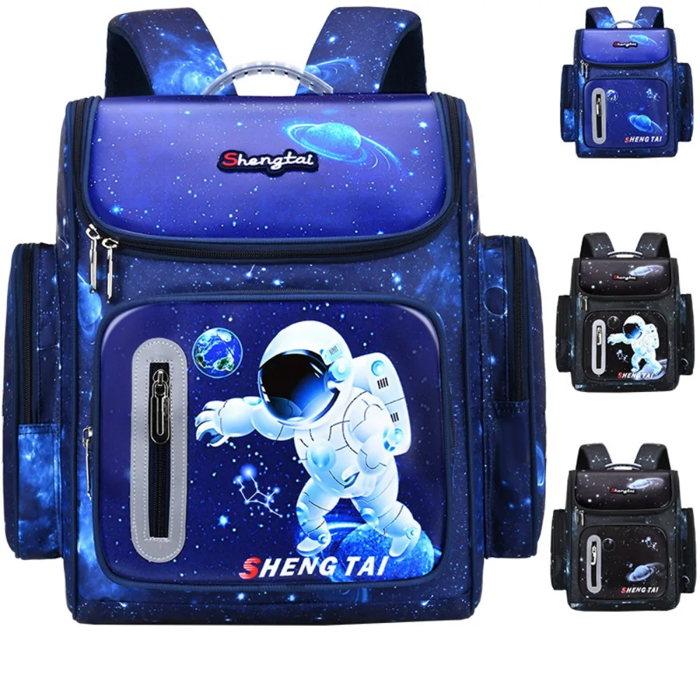 Conjunto de sacos escolares de grande capacidade Design reflexivo Bagpack mochila impermeável resistente ao desgaste, impressão espacial, sacos de livros bonitos para crianças