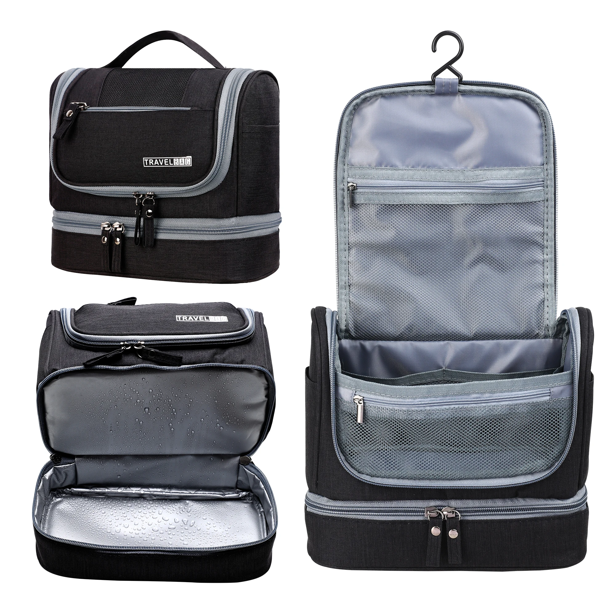 New Dry Wet Hanging Make Up Bag Men Women Multifunctional Make Up Case Wash Toiletry Bag Travel Organizer Bag Bathroom Supplies