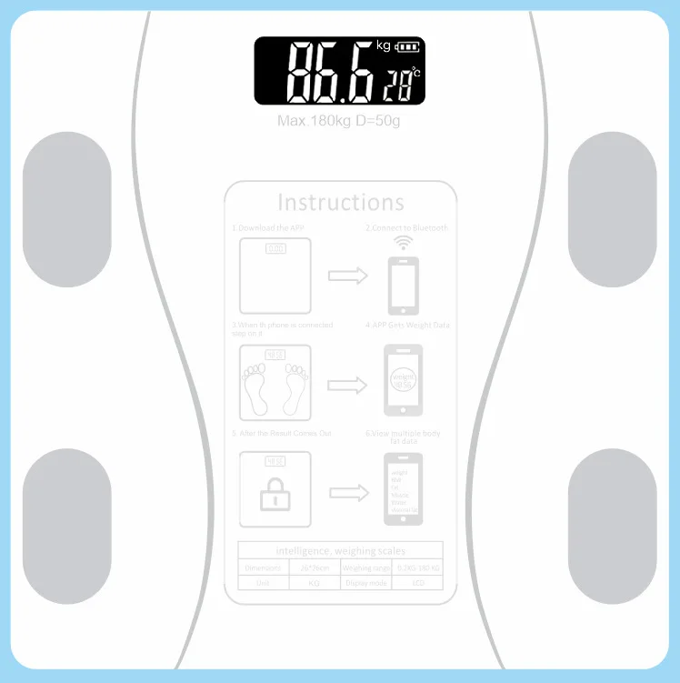 Imagem -02 - Escala de Gordura Corporal Bluetooth Altura e Instrumento de Perda de Gordura Eletrônico Ultra-preciso Escala de Peso em Casa Inteligente