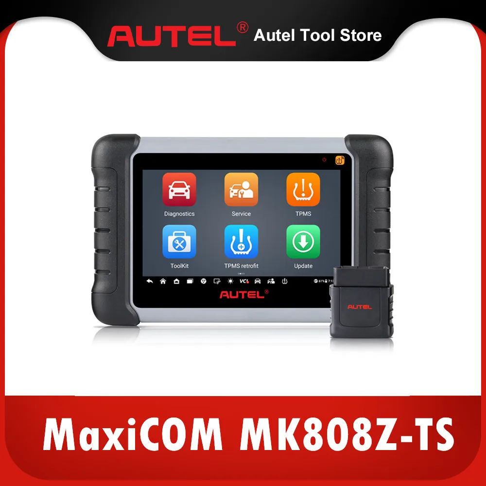 Autel MaxiCOM MK808Z-TS Car Scanner, Bidirectional Tool with 36+ Service, All Systems Diagnoses, Top TPMS Relearn Program