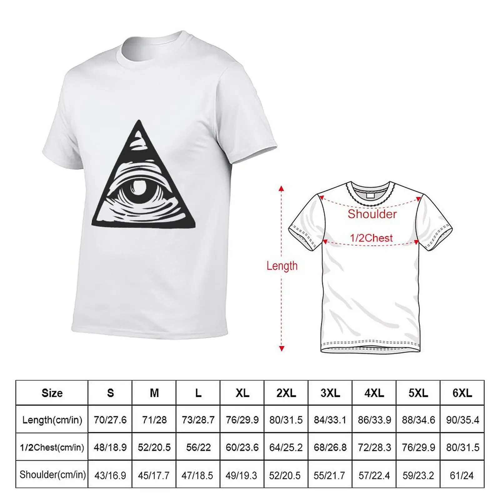 تي شيرت عين المتنورين تي شيرت رجالي برسوم جرافيك تي شيرت قطني مضحك #5