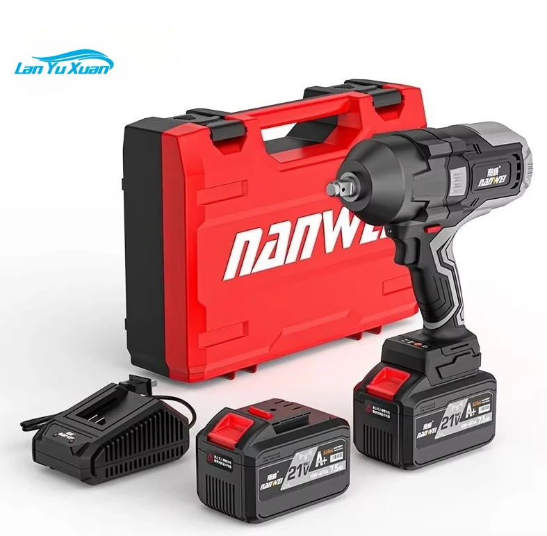 

21V Brushless Cordless Power Wrench 1500N/m High Torque 3/4 Inch Lightweight Fastening Tool Impact Wrench Wireless