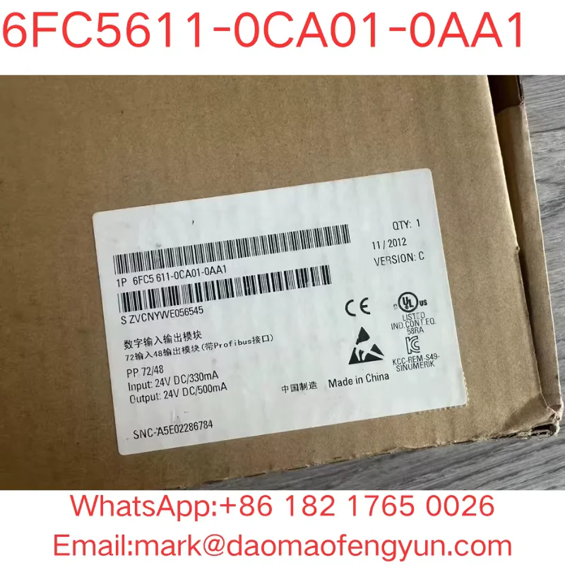 6FC5611-0CA01-0AA1 Brand New SINUMERIK I/O module PP 72/48 with PROFIBUS 72 inputs 24 V 48 outputs