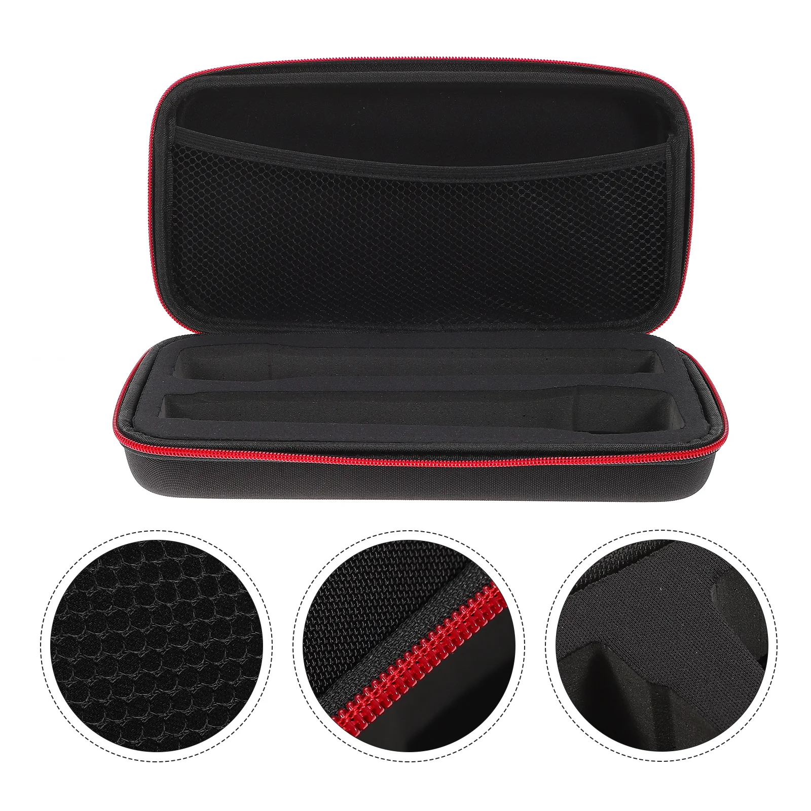 

Wireless Microphone Carrying Case Portable Shockproof Storage Bag Zipper Closure Mic Organizer for Travel and Accessories