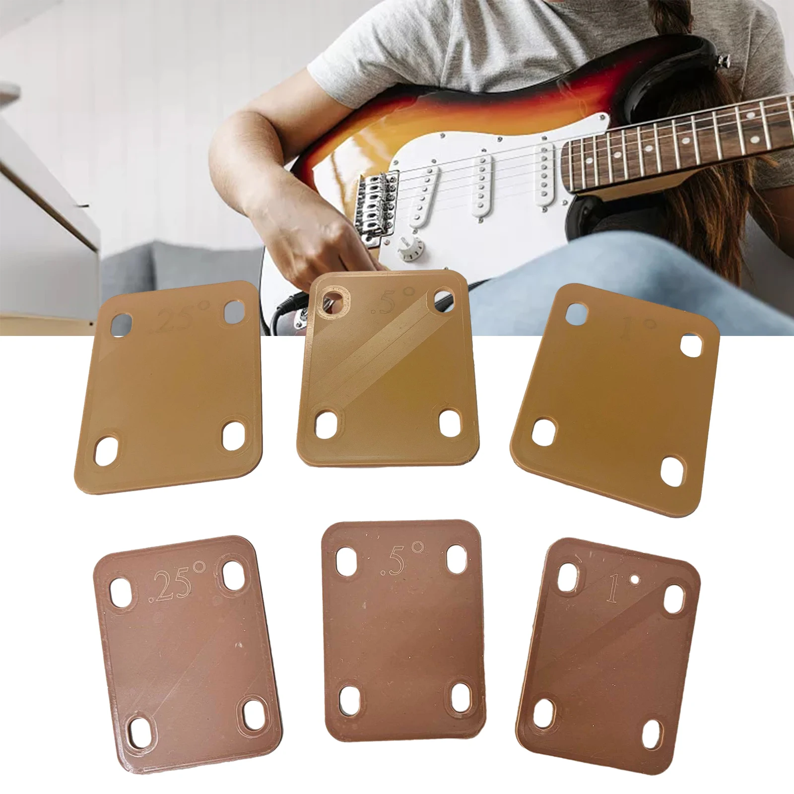 3Pcs Guitar Neck Plate Tool Neck Plate Gasket Cushion Shim Pads Guitar Bass Repairment for Guitarist Guitar Masters