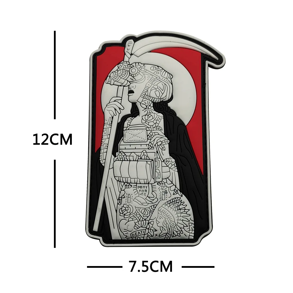 Javelin Queen Military Armband Night Light Justice Goddess PVC Hook and Loop Patches Tactical Morale Badge Backpack Stickers