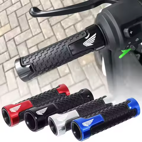2PCS Motorcycle Handlebar Grips CNC PVC Handle Bar Rubber Gel Grips For Honda CBR 125R 954 600 F4i 650F 650R 1100XX 1000F