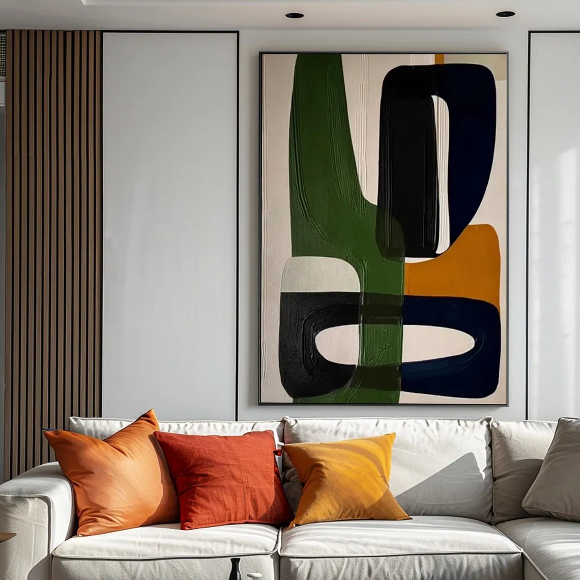 

Современная абстрактная ручная роспись маслом, большая современная настенная живопись, минималистичная геометрическая текстура, холст, домашний декор стены