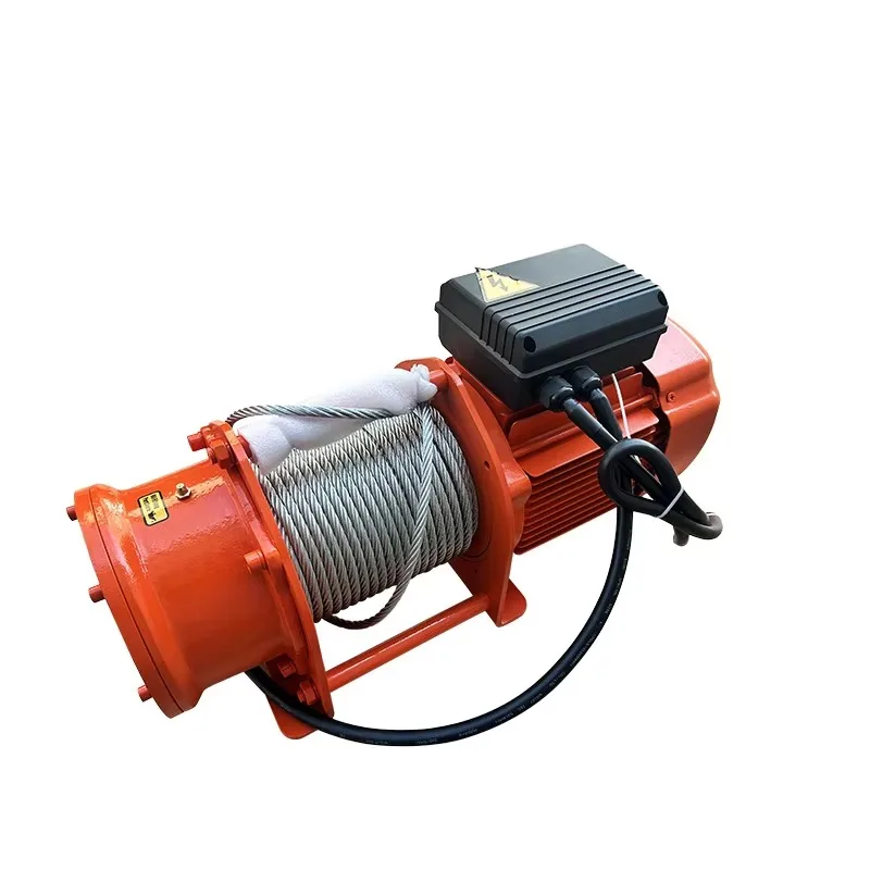 High Speed 500kg Small Electric Winch With Dual Brake