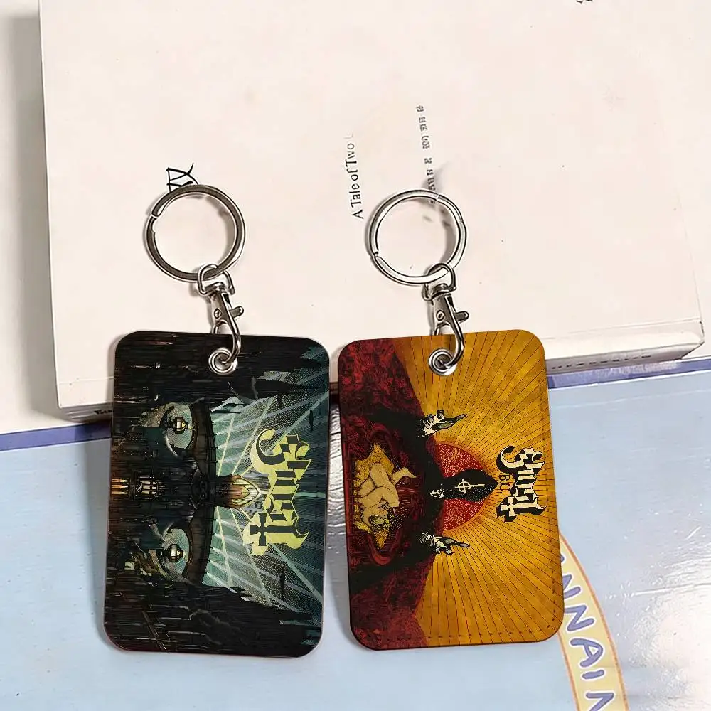 Rock G-Ghosts Band Classic Music 2024 PU Soft Leather Rectangular Key Card Holder Induction Elevator Protection Cover