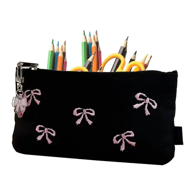 

Student Pencil Case Student Embroidery Zipper Pencil Pouch Exquisite Sewing Process Pencil Pouch For High School Middle School