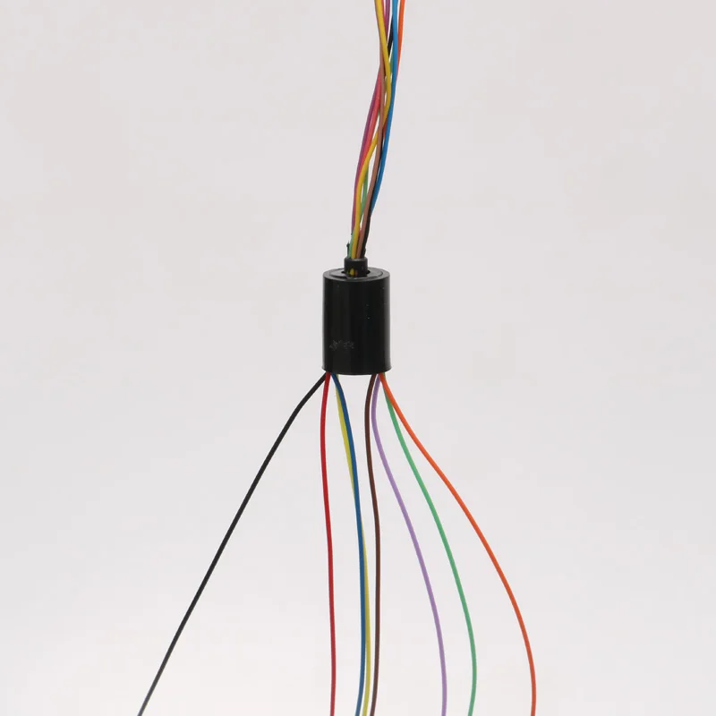 Supper Mini Slip Ring Dia.8.5mm 8 Channel Wires Micro Through Hole Slipring for RC Drone Brushless Motor Conductive Connector