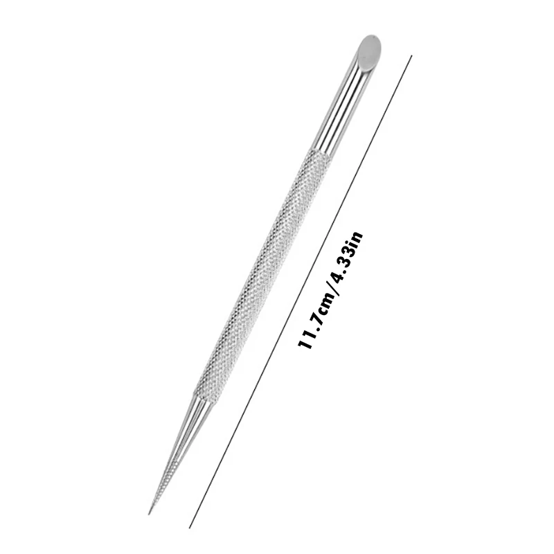 【WHB43】1 PC Double-ended Stainless Steel Cuticle Pusher Nail Manicures Remover Manicure Sticks Tools for Nail Art