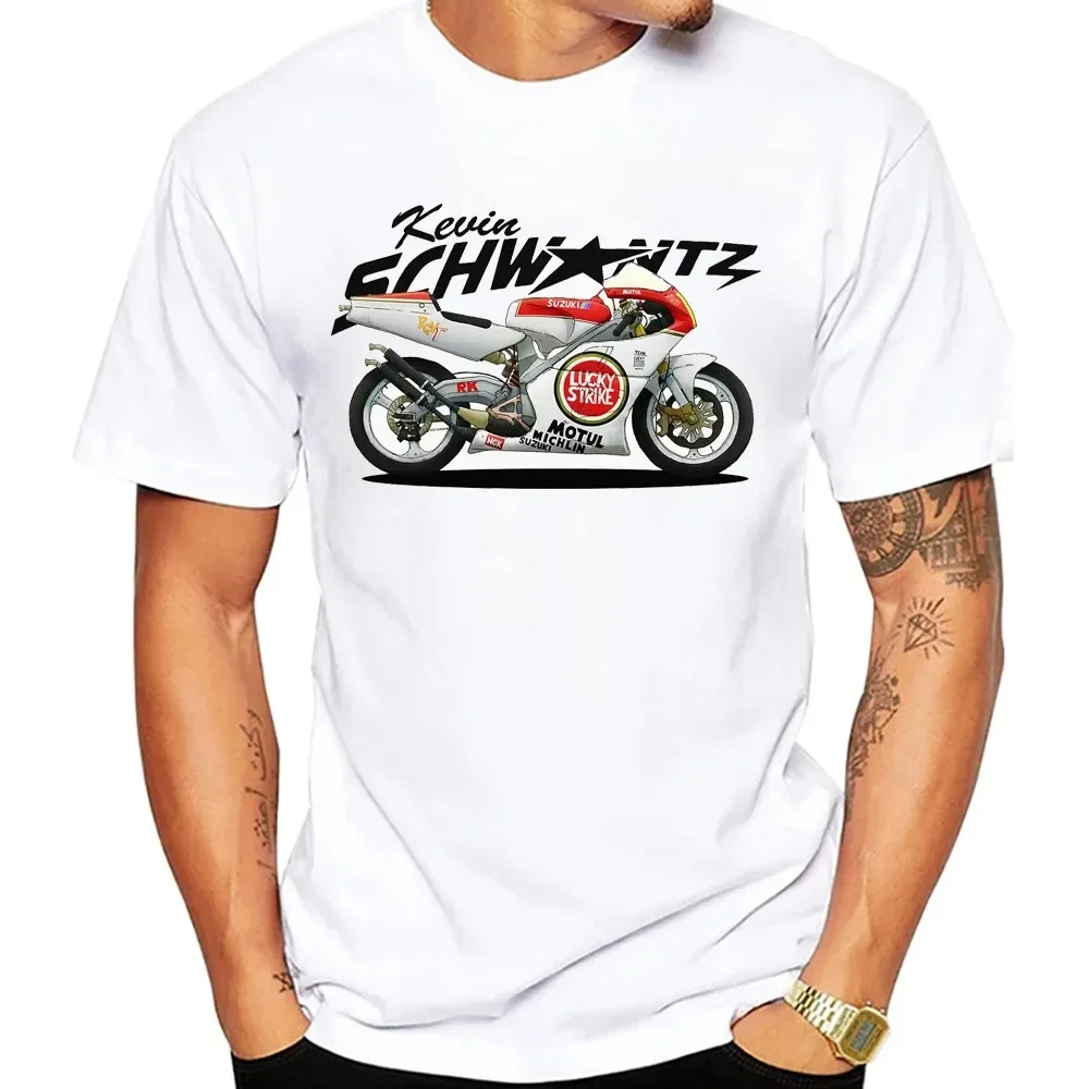 New Summer Men Short Sleeve GS Adventure Sport Casual White Tops Man Motorcycle Rider Tees Kevin Schwantz 34 1993 GP T-Shirt