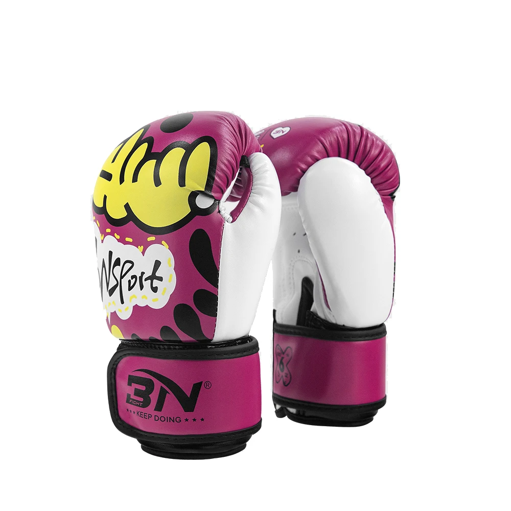 BN 6OZ Kids Child MMA Muay Thai Boxing Gloves Boy Girl Kickboxing Sanda Martial Arts Punch Training Mittens Equipment EO