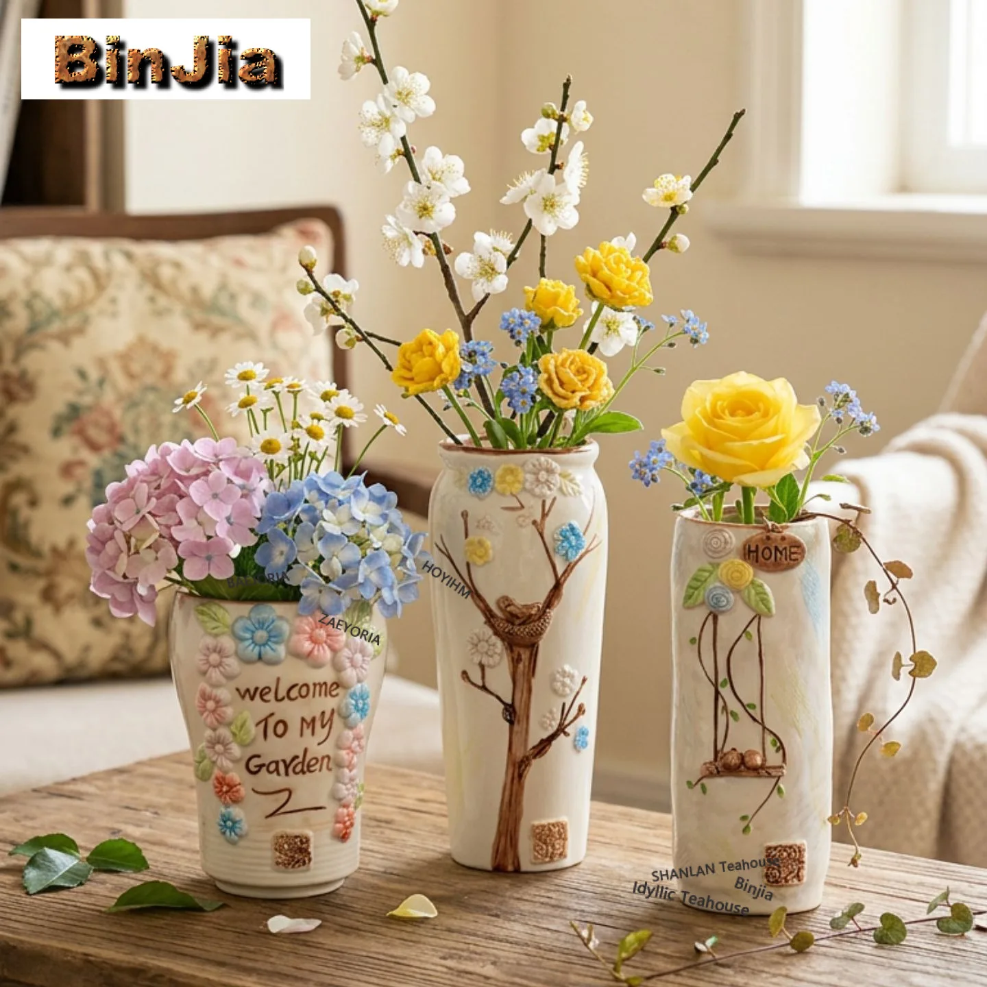 

Creative Colorful Hand-painted Flower Vase Creative Terrarium Room Decor Plant Pot Flowerpot Tea Ceremony Accessories Decoration