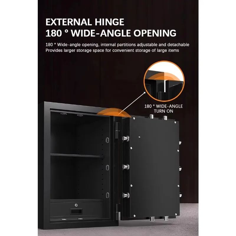 Heavy Duty Metal Fireproof Safe Box Steel Security Cash and Money Coffre Home Fireproof Safe